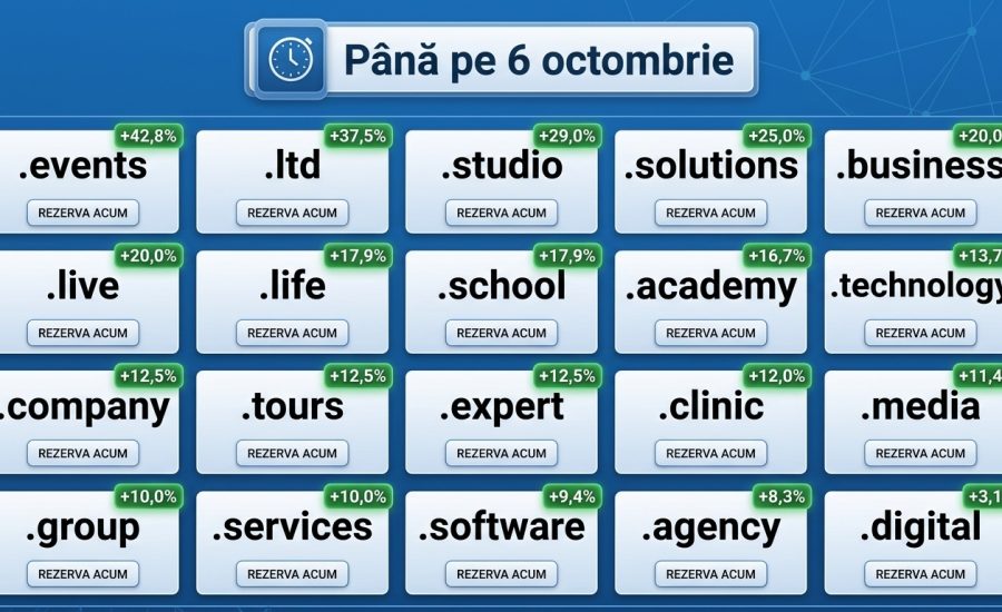 Domeniile .studio, .tours, .media și alte 223 se scumpesc din 6 octombrie | reg.md