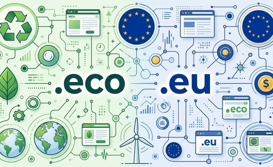 Domenii .eco și .eu la preț avantajos: nu rata șansa